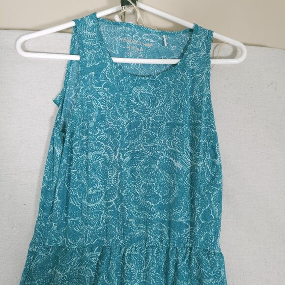 Toad & Co Womens Sunkissed Maxi Dress M Blue Green Floral Sleeveless Travel - Picture 8 of 13
